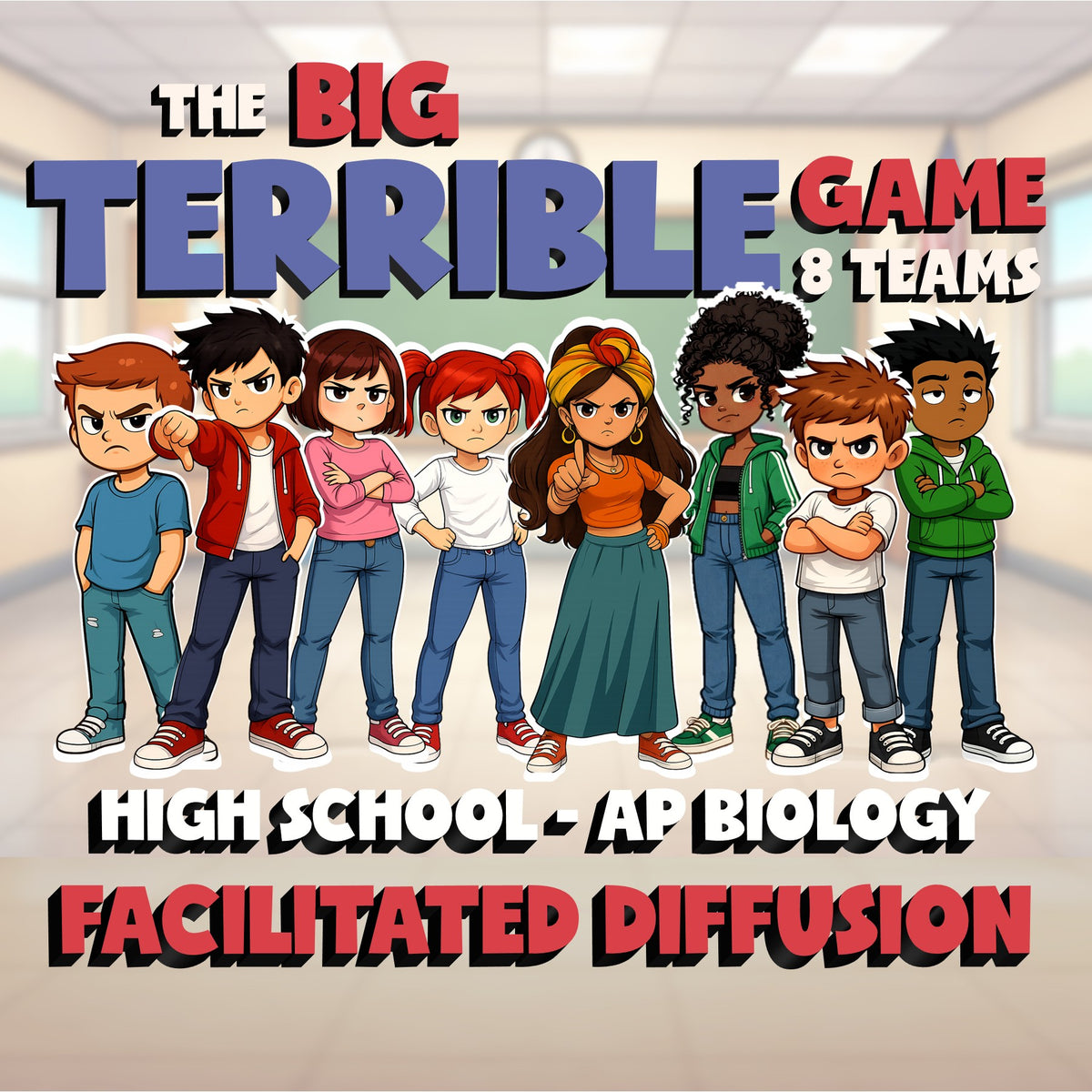 Facilitated Diffusion BIG TERRIBLE GAME - No Prep AP Biology Science Review
