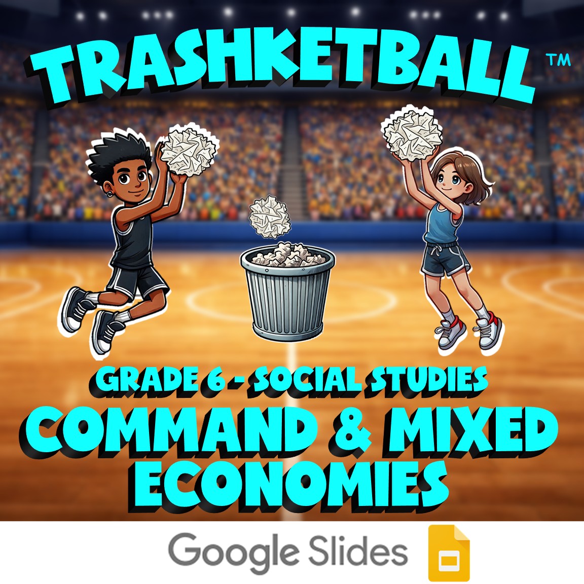 Command & Mixed Economies TRASHKETBALL Socials Game - No Prep Grade 6 Review