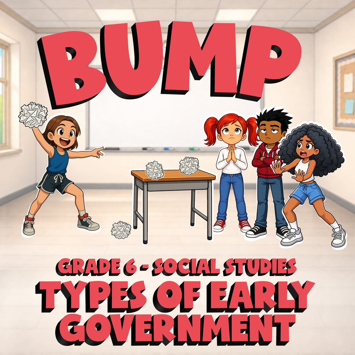 Types of Early Government BUMP Socials Game - No Prep Grade 6 Review Activity