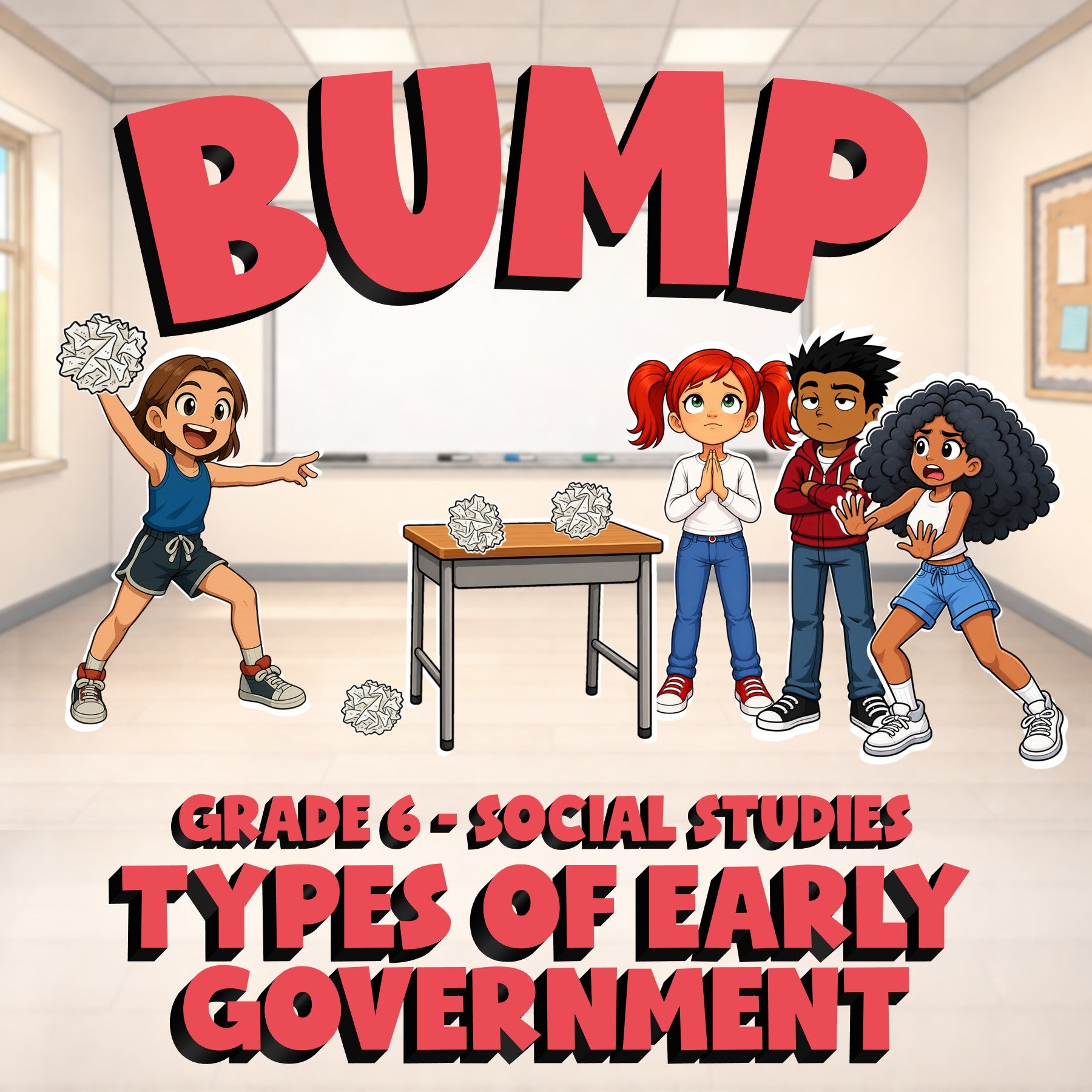 Types of Early Government BUMP Socials Game - No Prep Grade 6 Review Activity