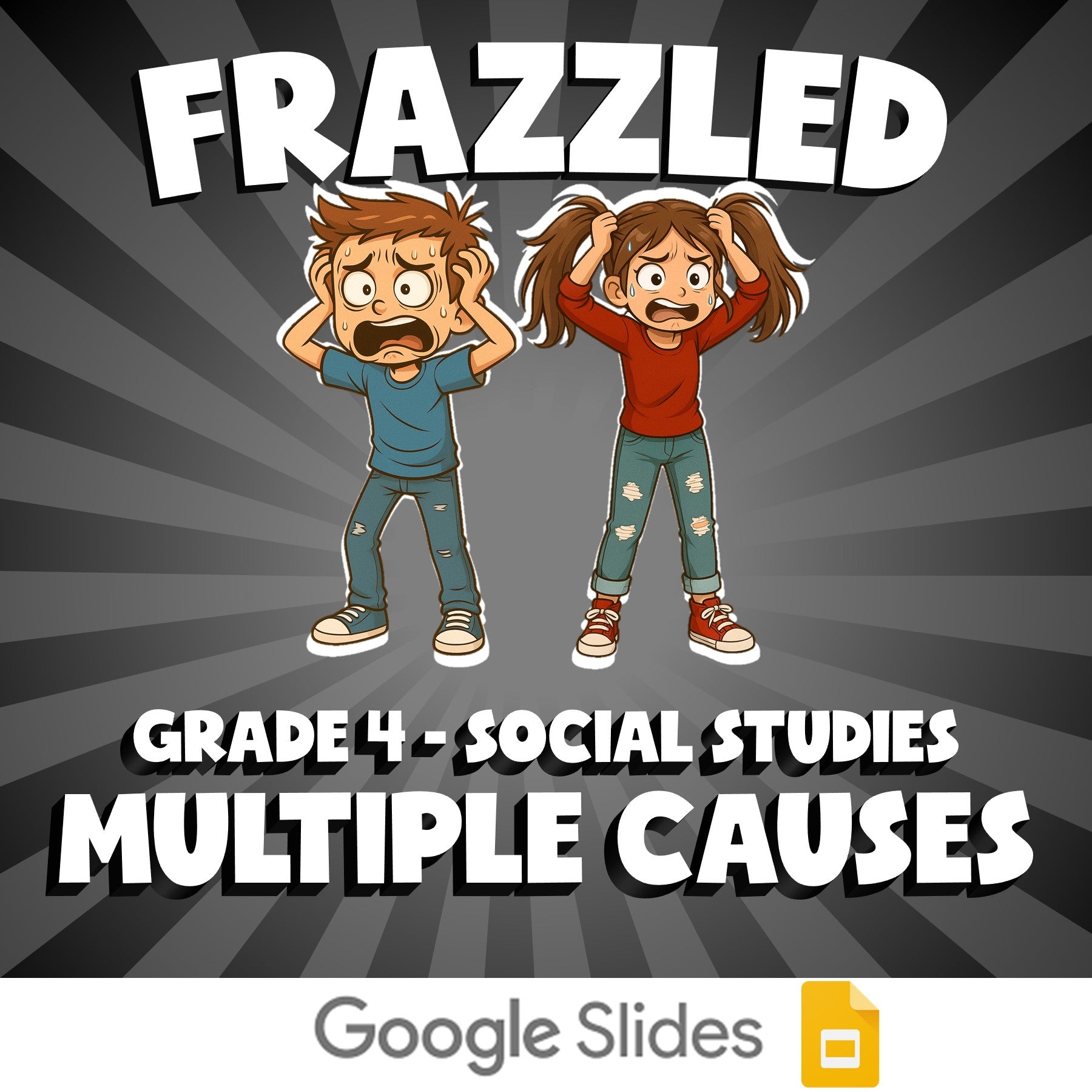 Multiple Causes FRAZZLED Socials Game - No Prep Grade 4 Review Activity
