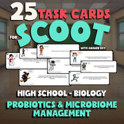 Probiotics & Microbiome Management SCOOT TASK CARDS Science Game - Biology