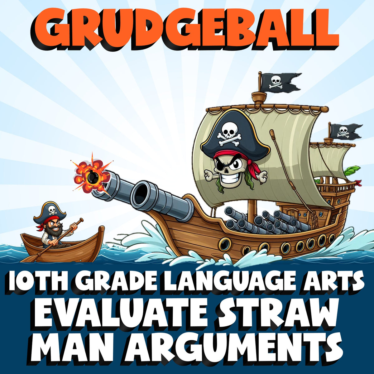 Evaluate Straw Man Arguments GRUDGEBALL ELA Game - No Prep Grade 10 Review