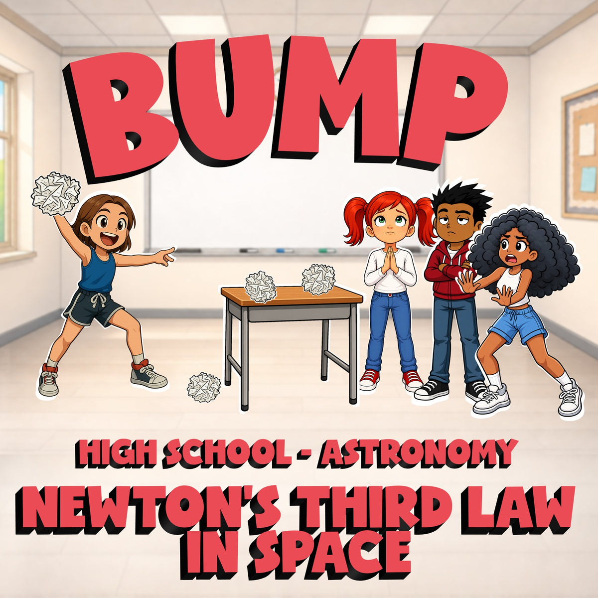 Newton’s Third Law in Space BUMP Science Game - No Prep Astronomy Review