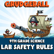 Lab Safety Rules GRUDGEBALL Science Game - No Prep Grade 9 Review Activity