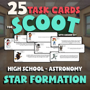 Star Formation SCOOT TASK CARDS Science Game - No Prep Astronomy Review Activity