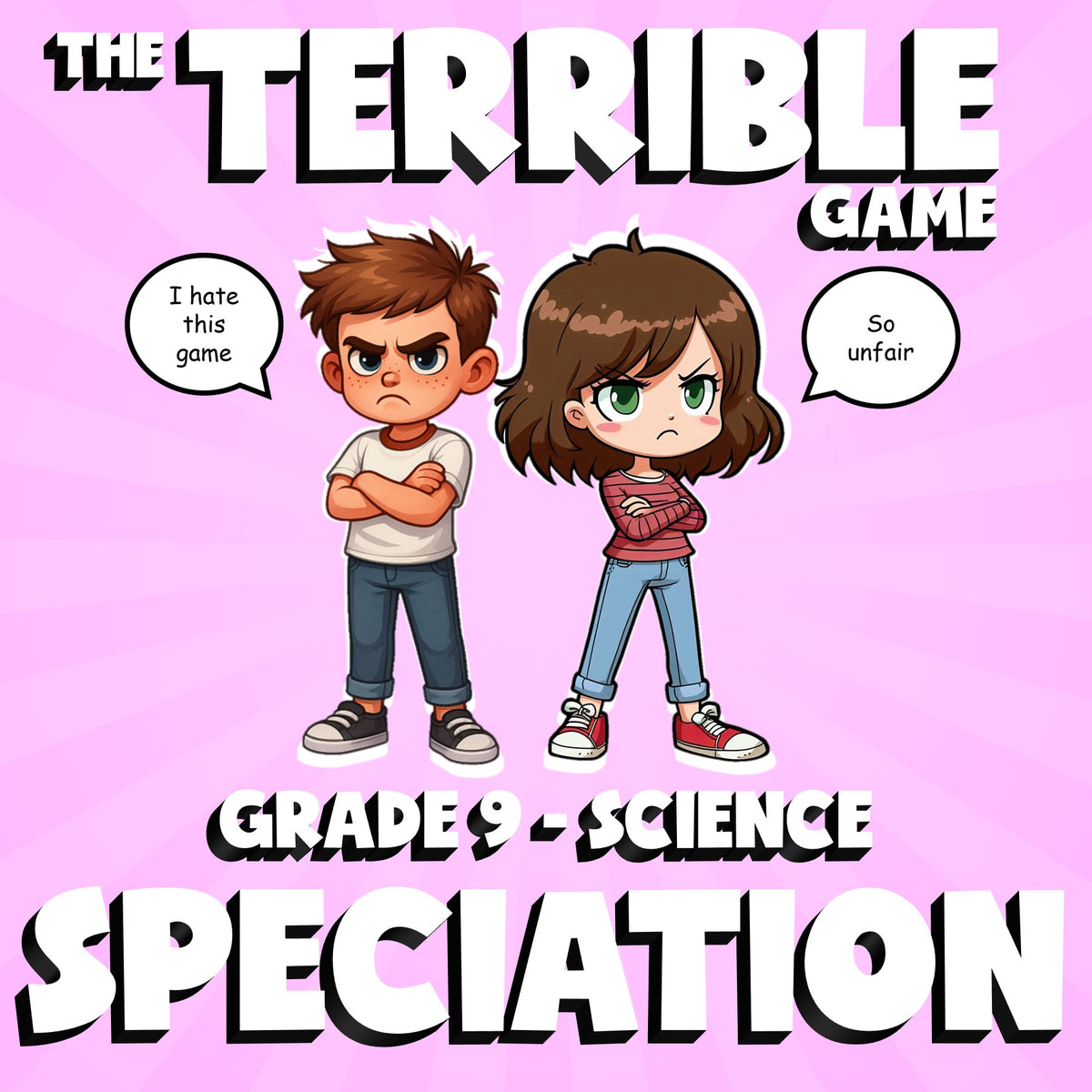 Speciation THE TERRIBLE GAME - No Prep Grade 9 Science Review Activity
