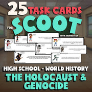 The Holocaust & Genocide SCOOT TASK CARDS Game - No Prep World History Review