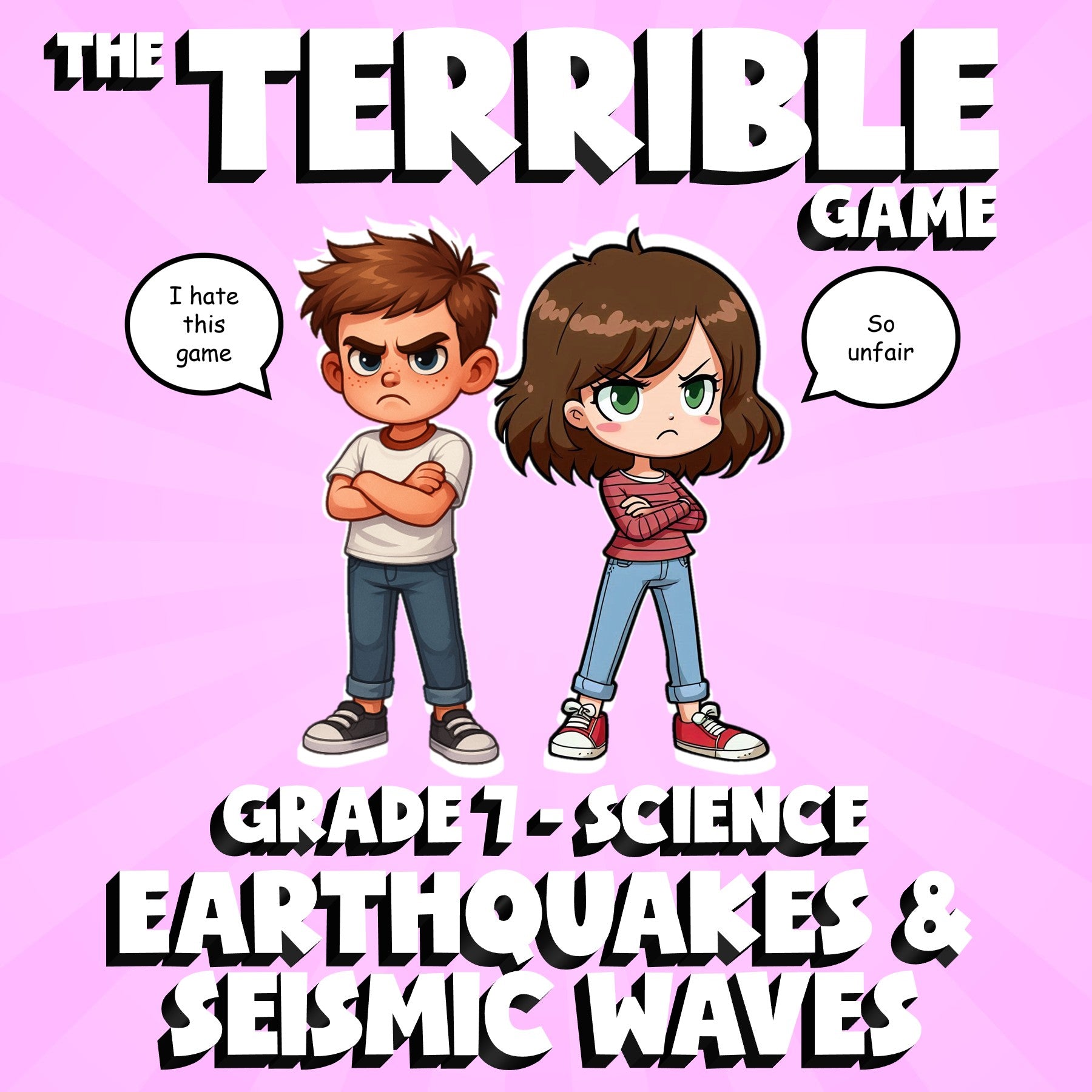 Earthquakes & Seismic Waves THE TERRIBLE GAME - No Prep Grade 7 Science Review