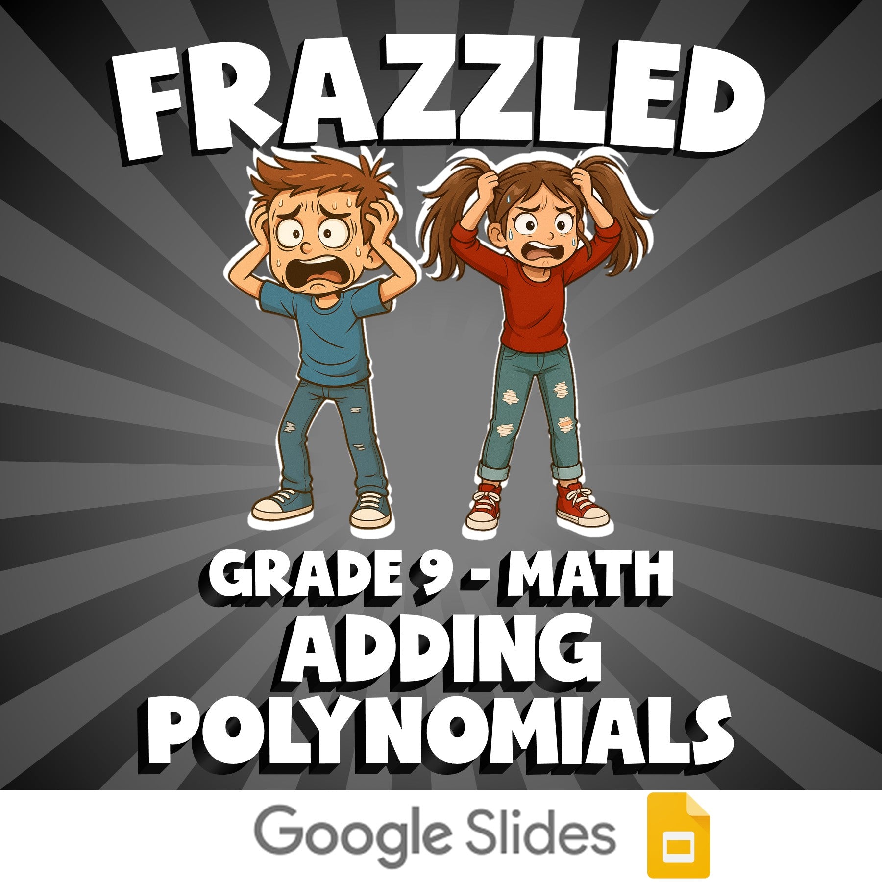 Adding Polynomials FRAZZLED Math Game - No Prep Grade 9 Review Activity