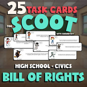 Bill of Rights SCOOT TASK CARDS Civics Game - No Prep Review Activity