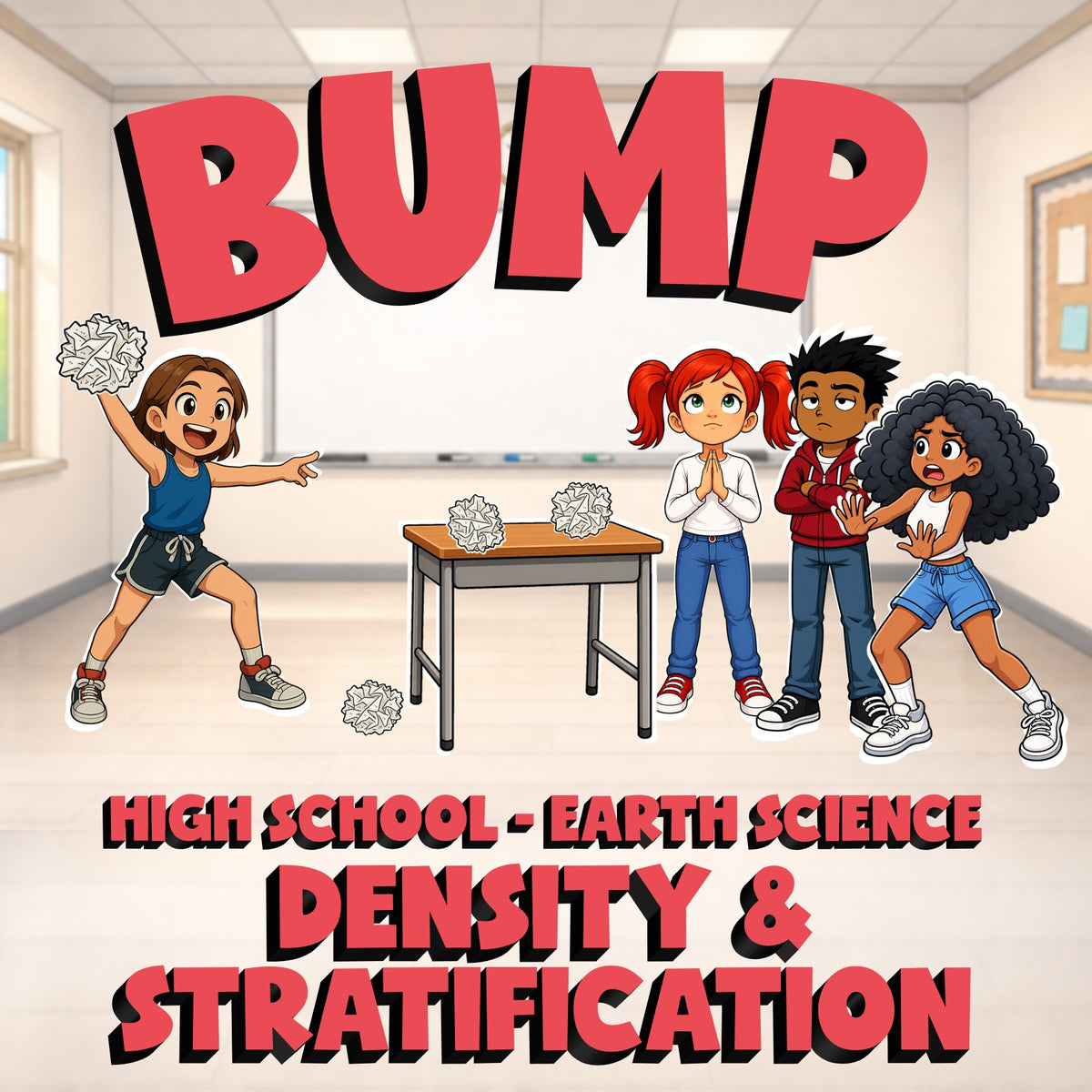 Density & Stratification BUMP Game - No Prep Earth Science Review Activity