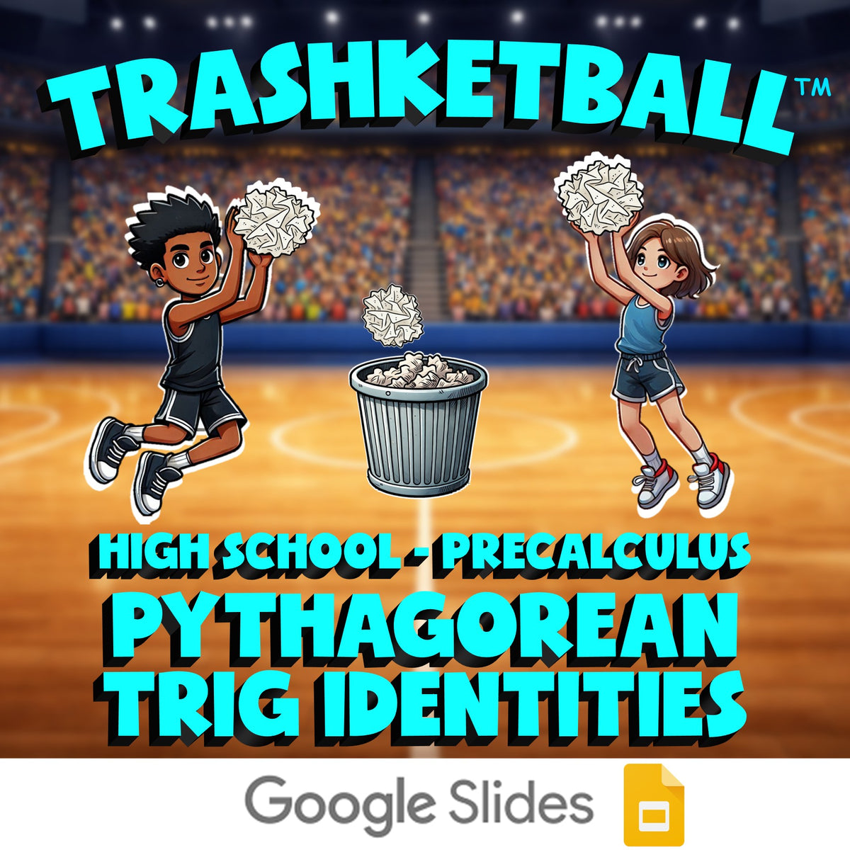 Pythagorean Trig Identities TRASHKETBALL Math Game - No Prep PreCalculus Review