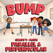 Parallel & Perpendicular BUMP Math Game - No Prep Grade 4 Review Activity