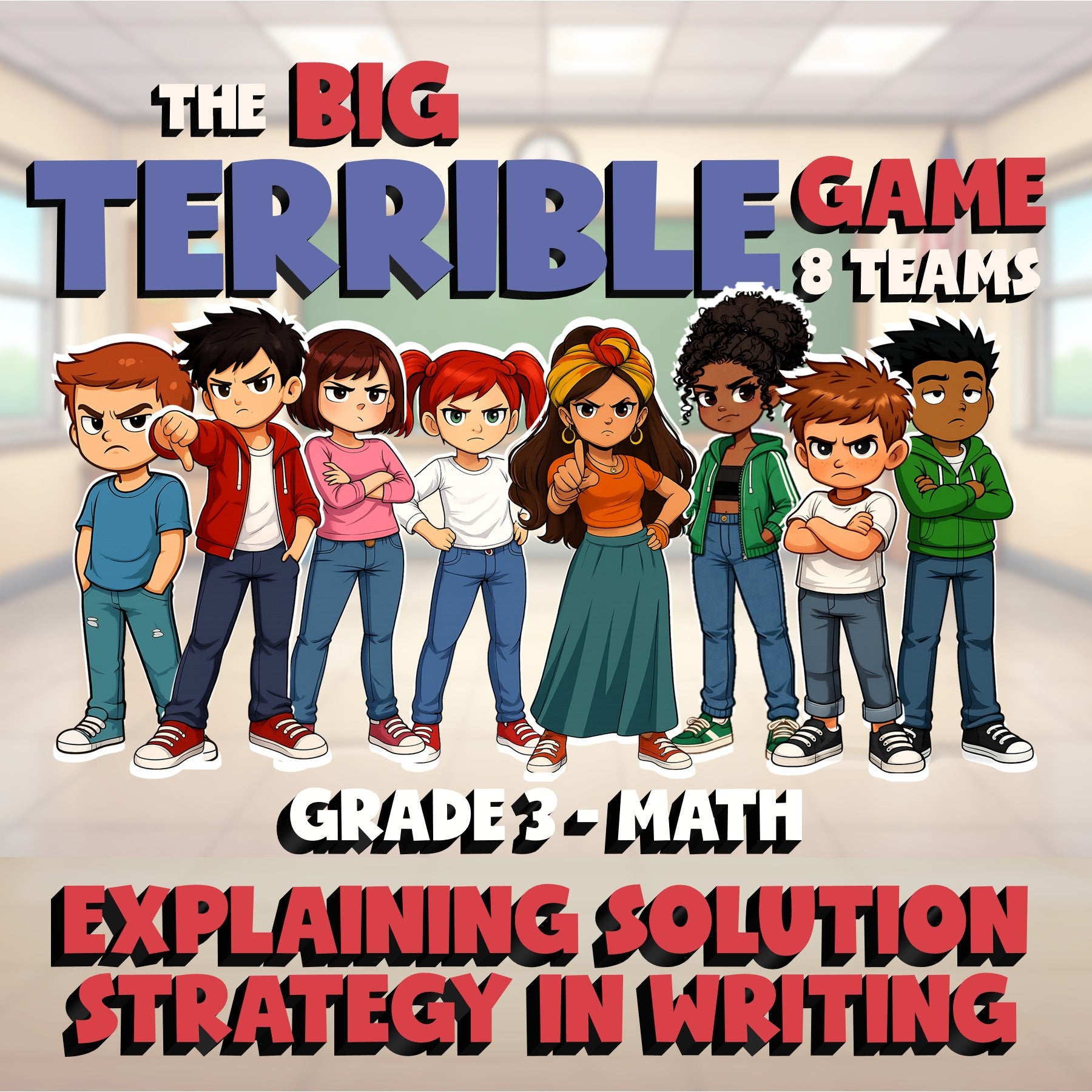 Explaining Solution Strategy in Writing BIG TERRIBLE GAME - Grade 3 Math Review