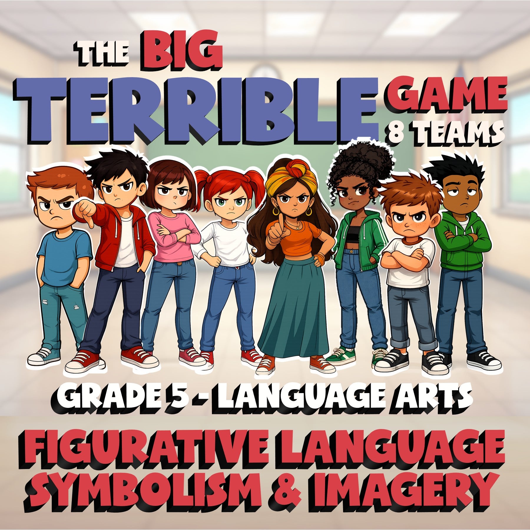Figurative Language Symbolism & Imagery BIG TERRIBLE GAME - Grade 5 ELA Review