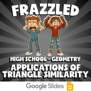 Applications of Triangle Similarity FRAZZLED Math Game - No Prep Geometry Review