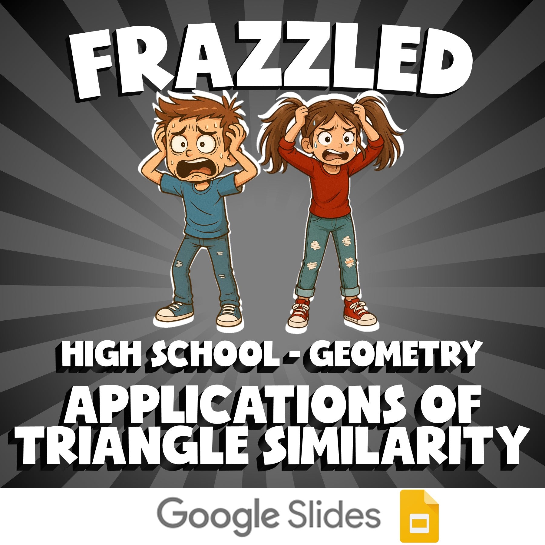 Applications of Triangle Similarity FRAZZLED Math Game - No Prep Geometry Review