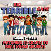 Matching 3D Shapes to Real World Objects BIG TERRIBLE GAME - Grade 3 Math Review