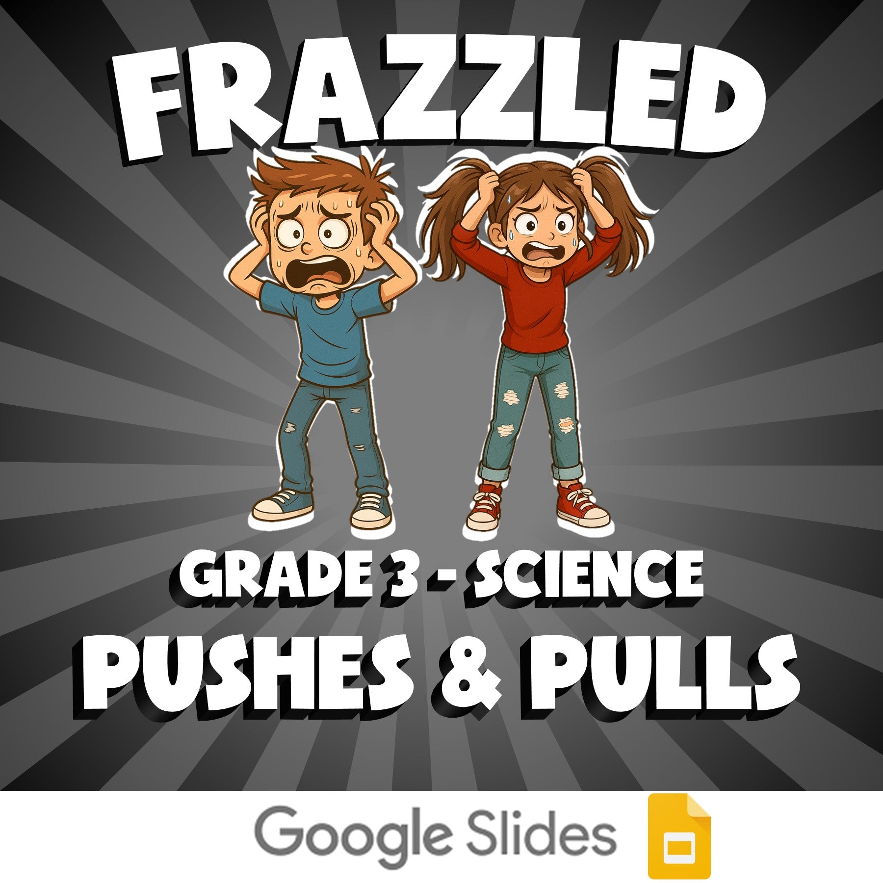 Pushes & Pulls FRAZZLED Science Game - No Prep Grade 3 Review Activity