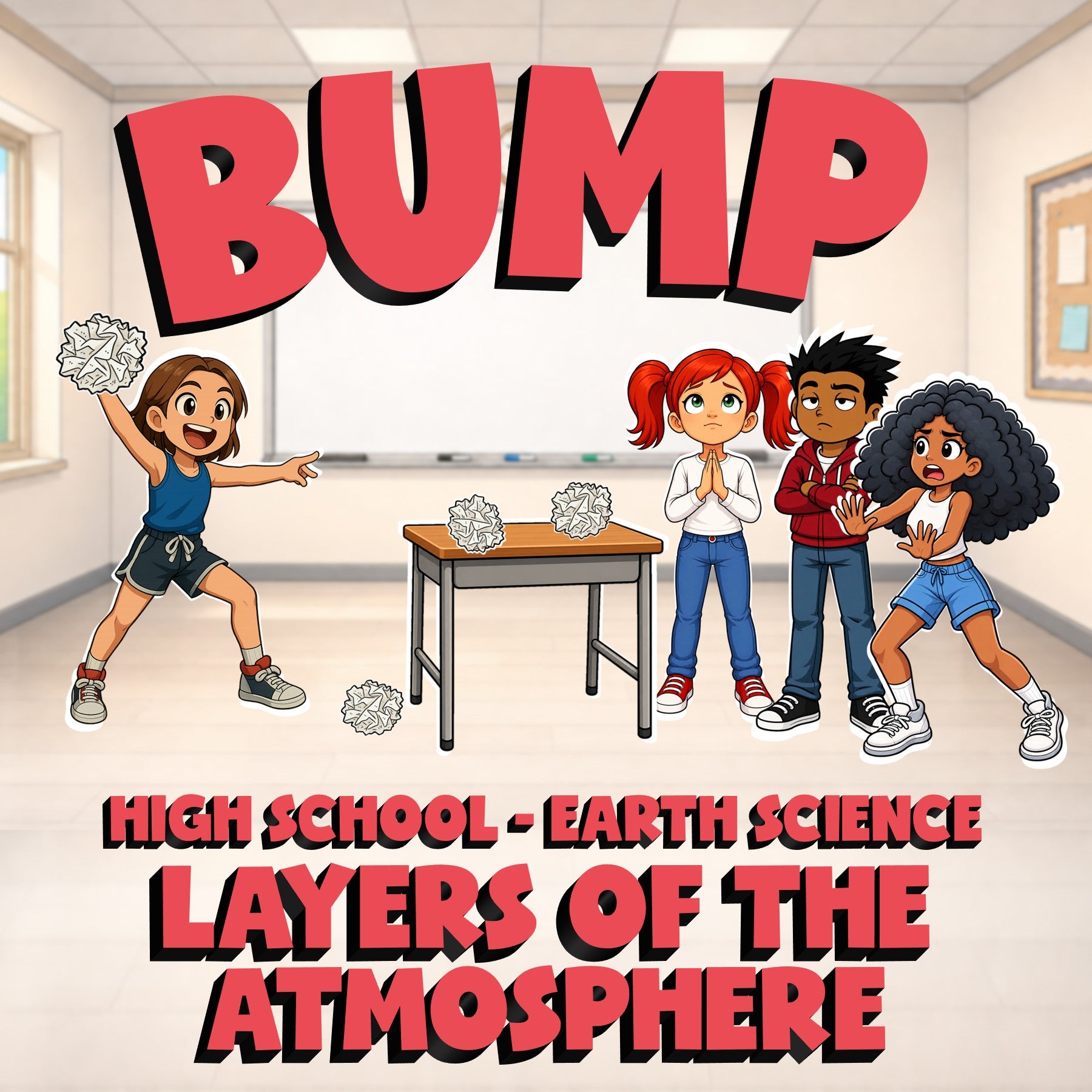 Layers of the Atmosphere BUMP Game - No Prep Earth Science Review Activity
