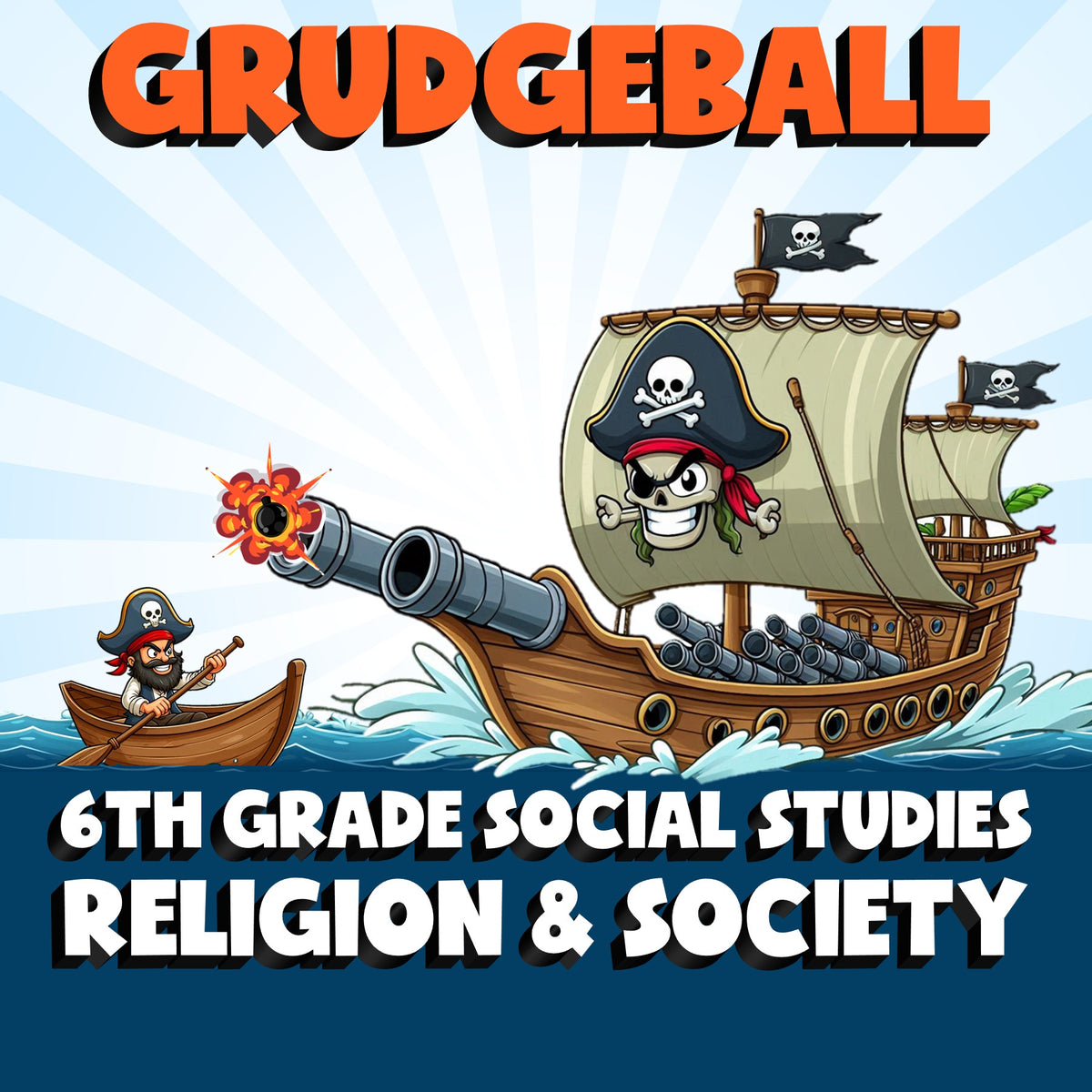 Religion & Society GRUDGEBALL Socials Game - No Prep Grade 6 Review Activity