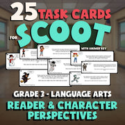 Reader & Character Perspectives SCOOT TASK CARDS ELA Game - No Prep Grade 3