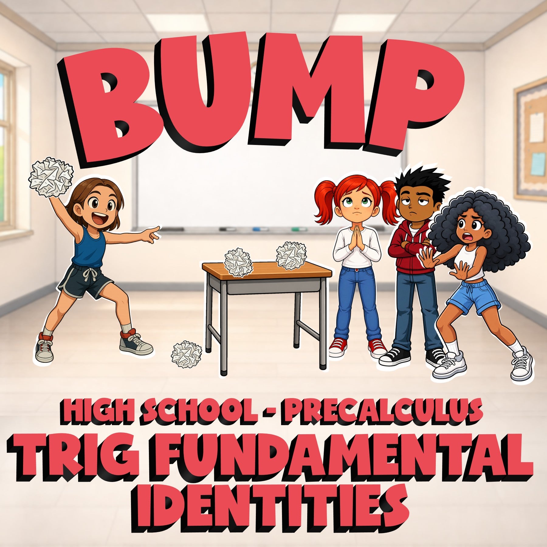 Trig Fundamental Identities BUMP Math Game - No Prep PreCalculus Review Activity