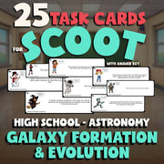 Galaxy Formation & Evolution SCOOT TASK CARDS Science Game - No Prep Astronomy