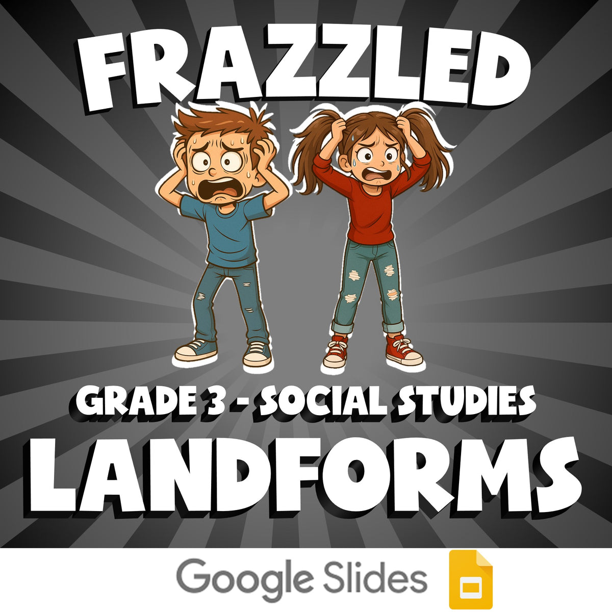 Landforms FRAZZLED Socials Game - No Prep Grade 3 Review Activity