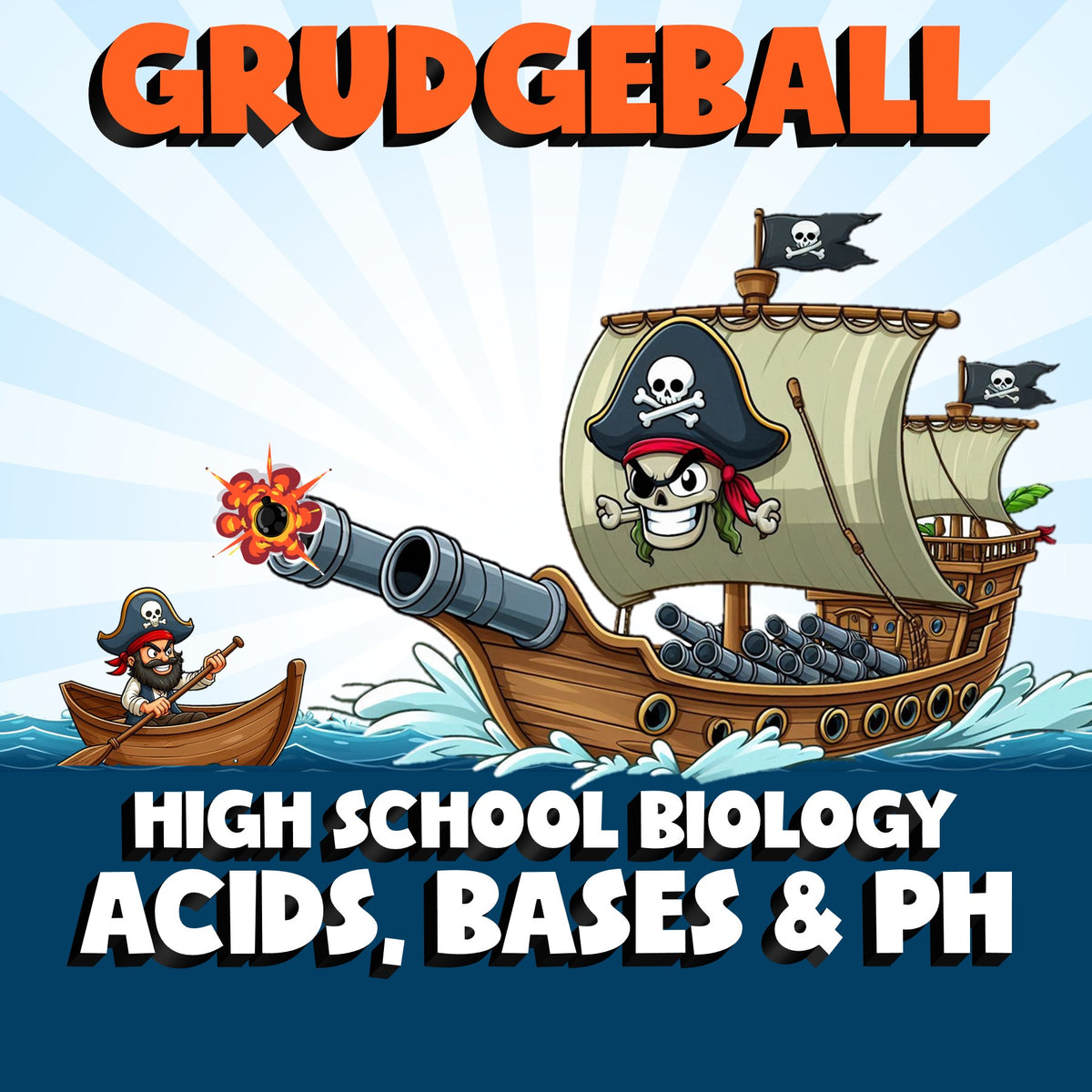 Acids, Bases & pH GRUDGEBALL Science Game - No Prep Biology Review Activity