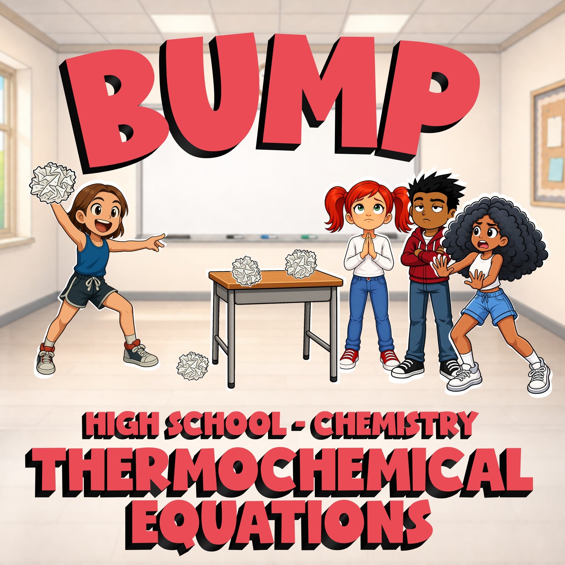 Thermochemical Equations BUMP Science Game - No Prep Chemistry Review Activity