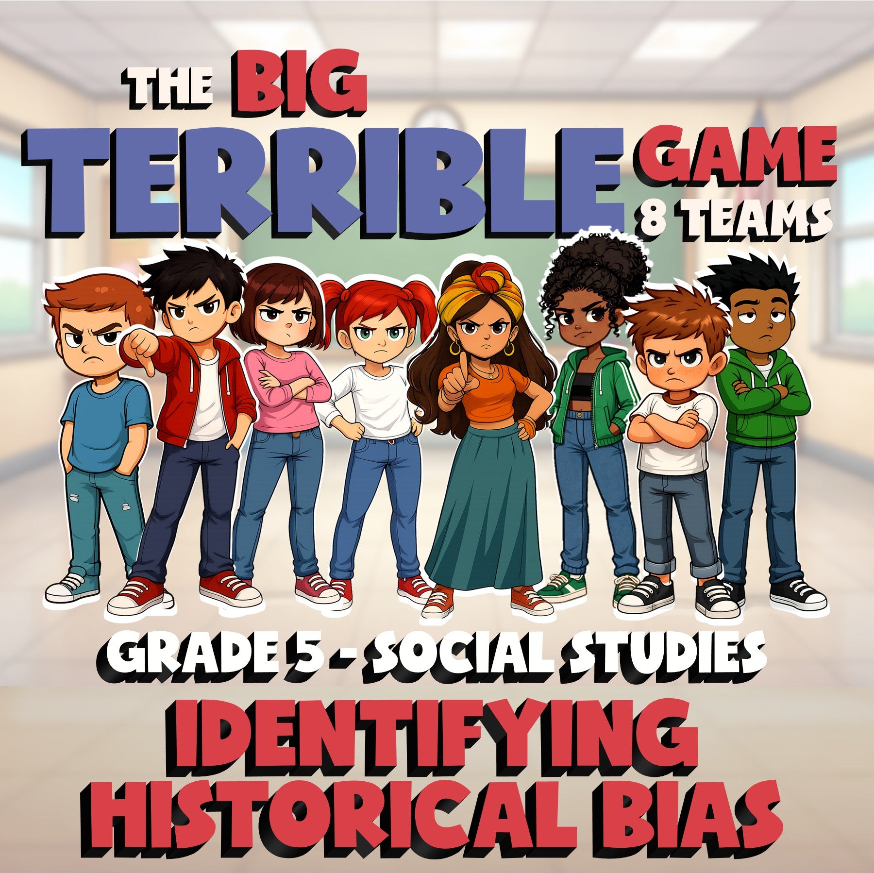 Identifying Historical Bias BIG TERRIBLE GAME - No Prep Grade 5 Socials Review