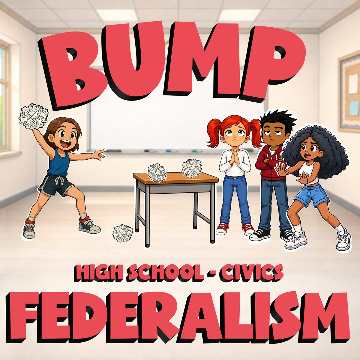 Federalism BUMP Civics Game - No Prep Review Activity