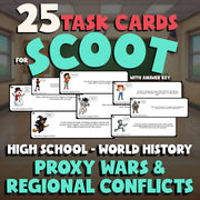 Proxy Wars & Regional Conflicts SCOOT TASK CARDS Game - No Prep World History