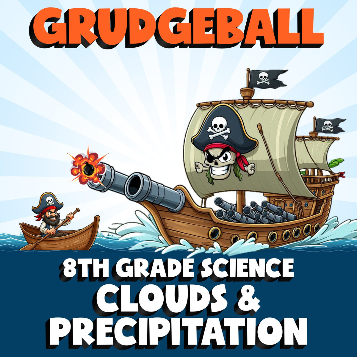 Clouds & Precipitation GRUDGEBALL Science Game - No Prep Grade 8 Review Activity