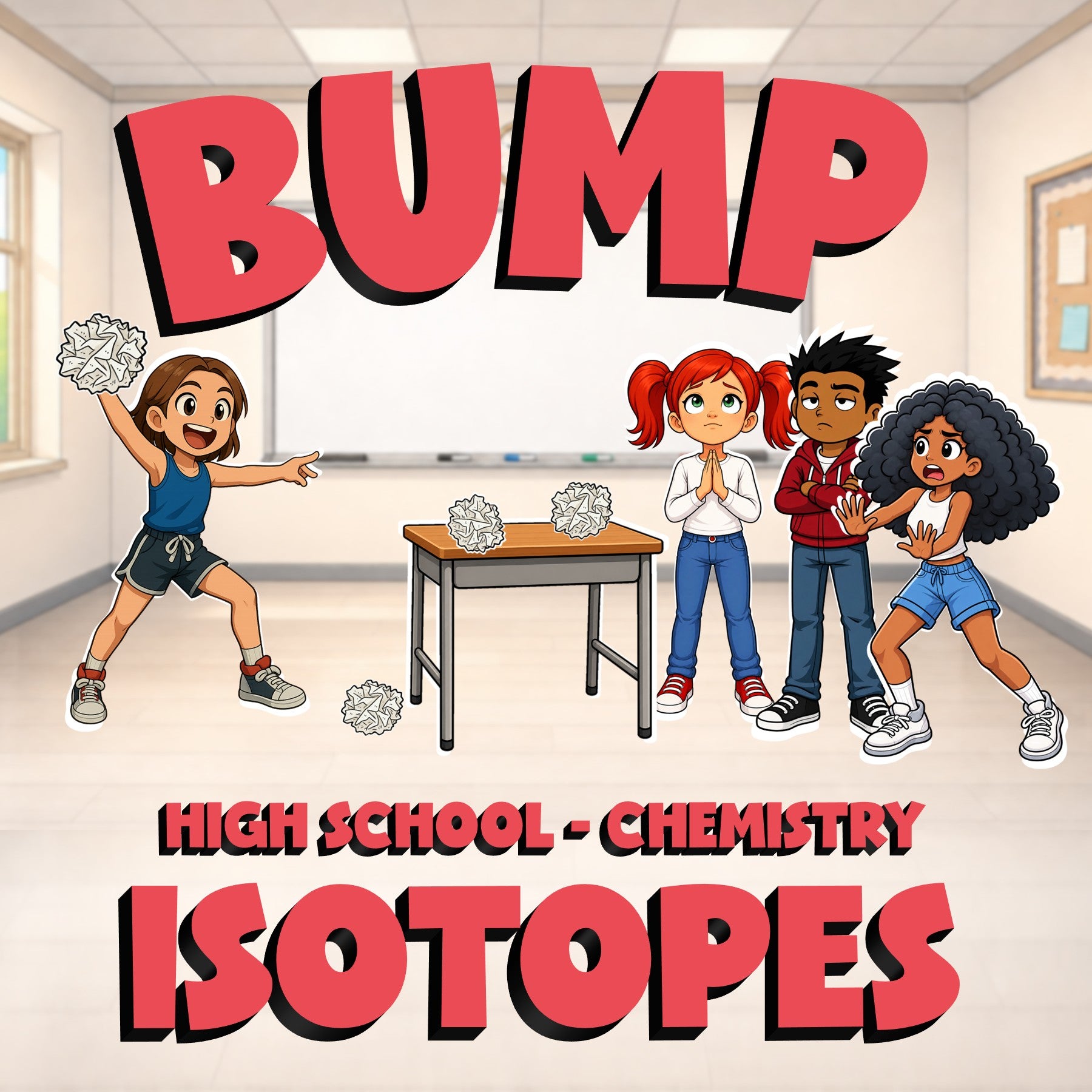Isotopes BUMP Science Game - No Prep Chemistry Review Activity
