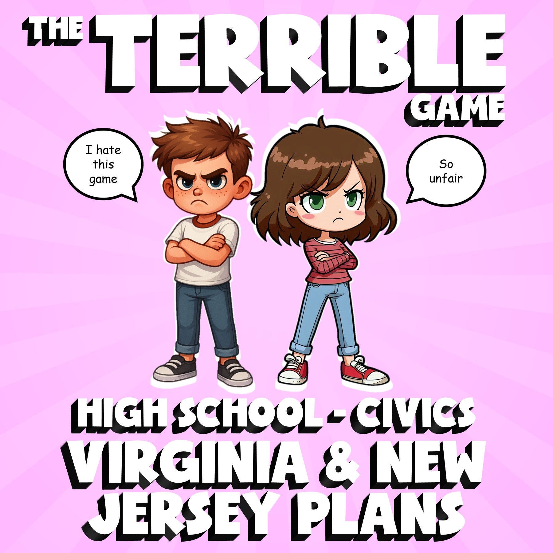 Virginia & New Jersey Plans THE TERRIBLE GAME - No Prep Civics Review Activity