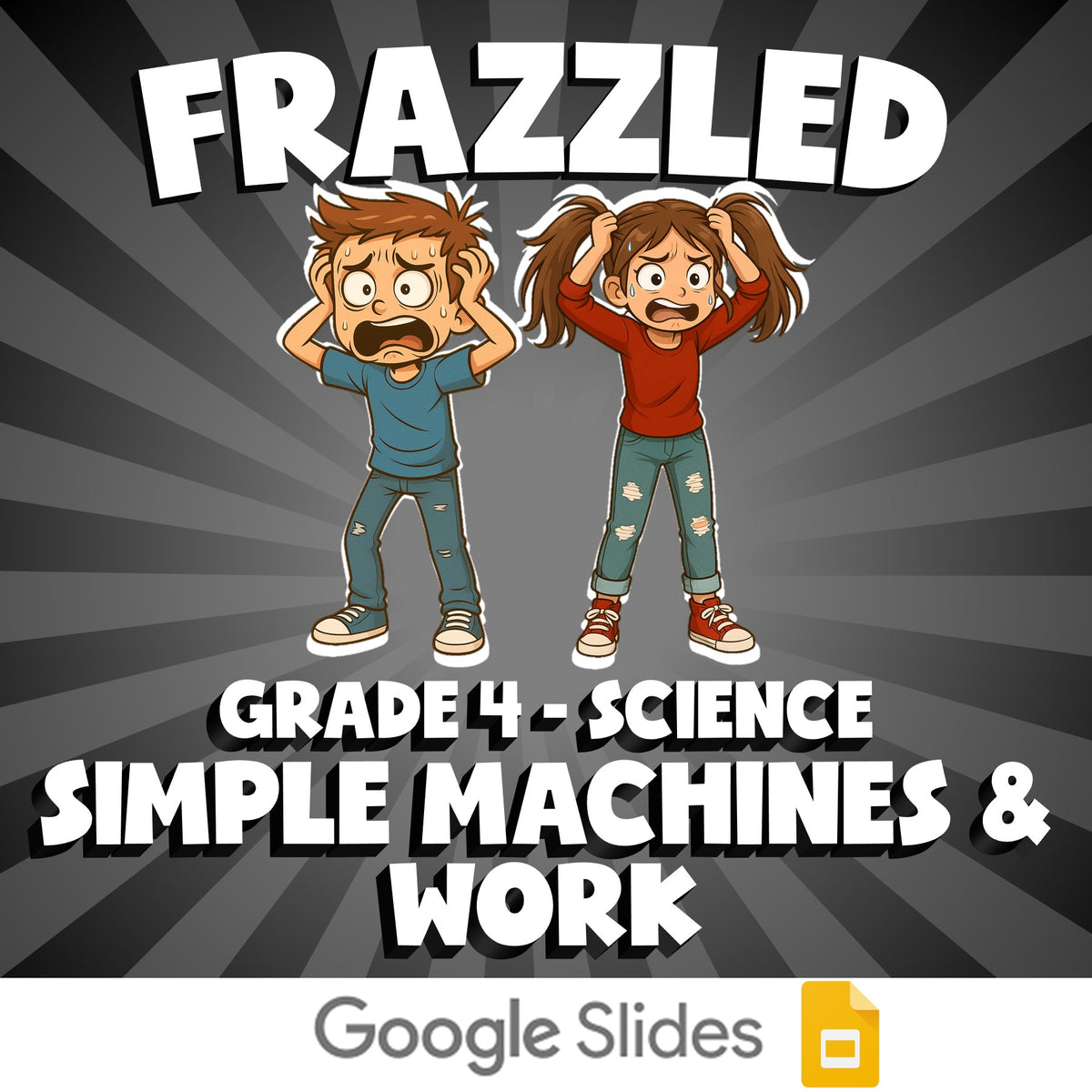 Simple Machines & Work FRAZZLED Science Game - No Prep Grade 4 Review Activity