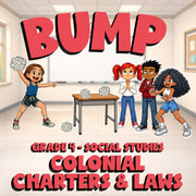 Colonial Charters & Laws BUMP Socials Game - No Prep Grade 4 Review Activity