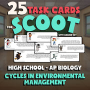Cycles in Environmental Management SCOOT TASK CARDS Science Game - AP Biology