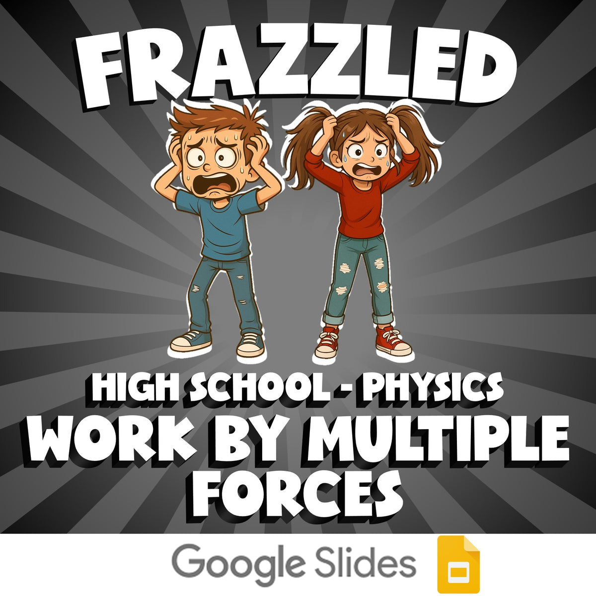 Work by Multiple Forces FRAZZLED Science Game - No Prep Physics Review Activity