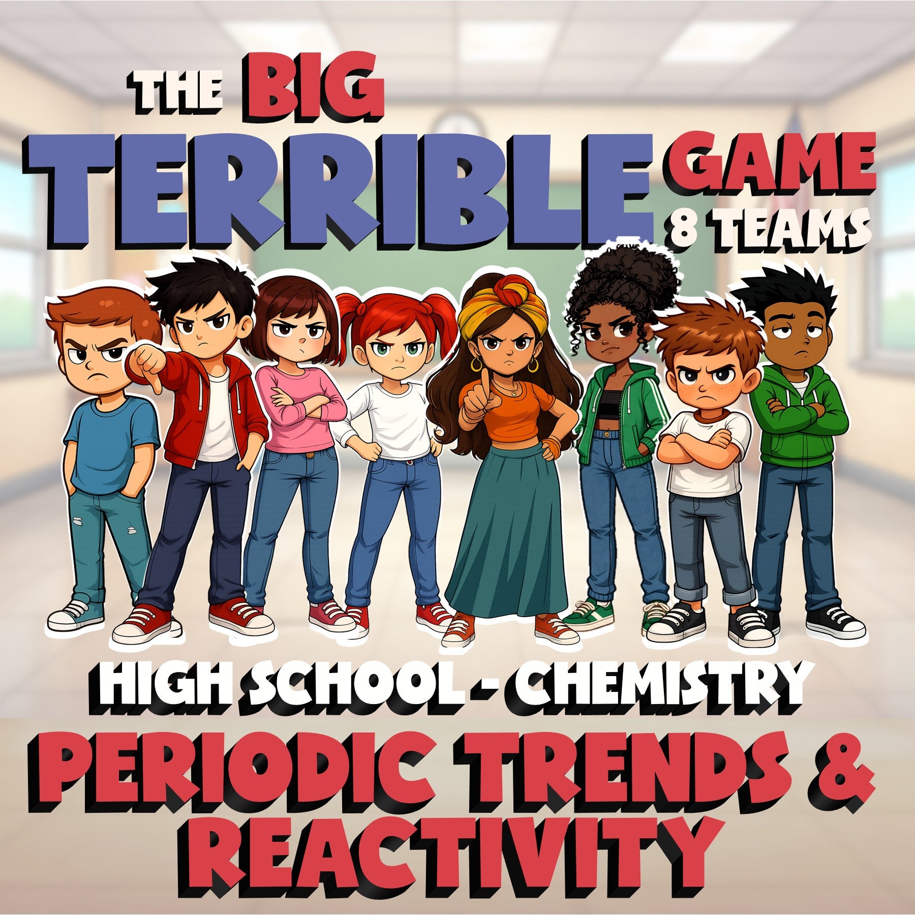 Periodic Trends & Reactivity BIG TERRIBLE GAME - Chemistry Science Review
