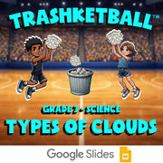 Types of Clouds TRASHKETBALL Science Game - No Prep Grade 3 Review Activity