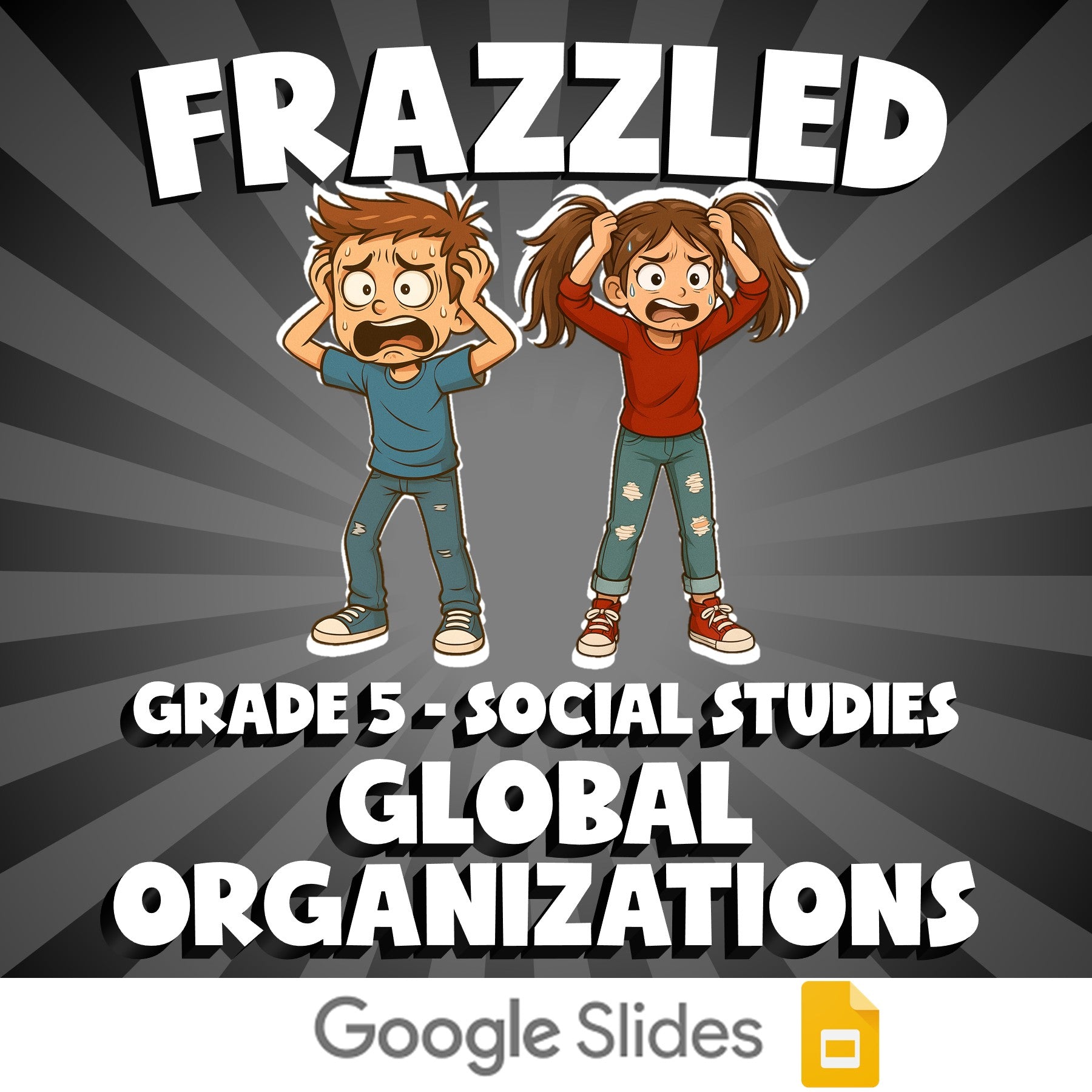 Global Organizations FRAZZLED Socials Game - No Prep Grade 5 Review Activity
