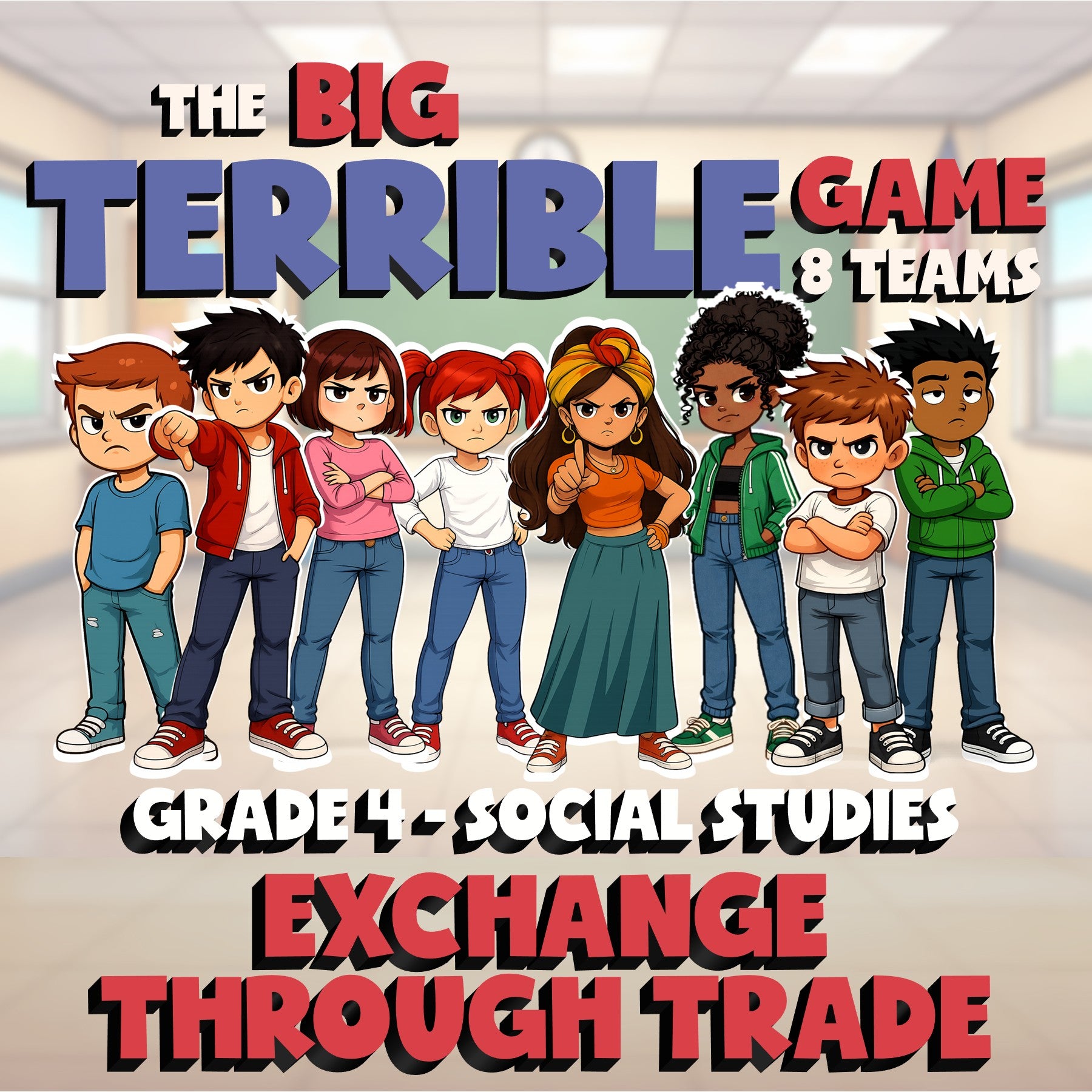 Exchange Through Trade BIG TERRIBLE GAME - No Prep Grade 4 Socials Review