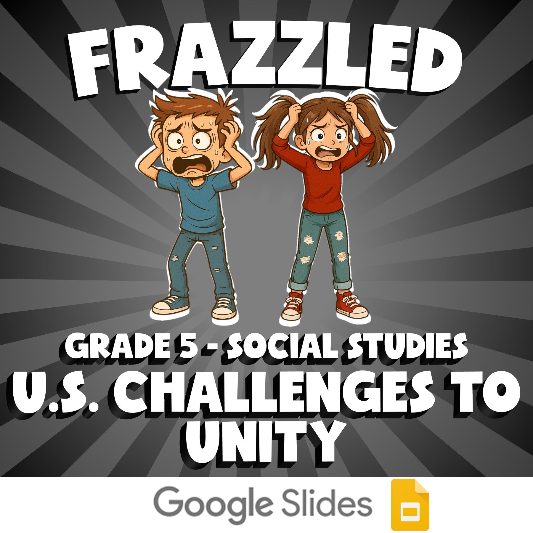 U.S. Challenges to Unity FRAZZLED Socials Game - No Prep Grade 5 Review Activity