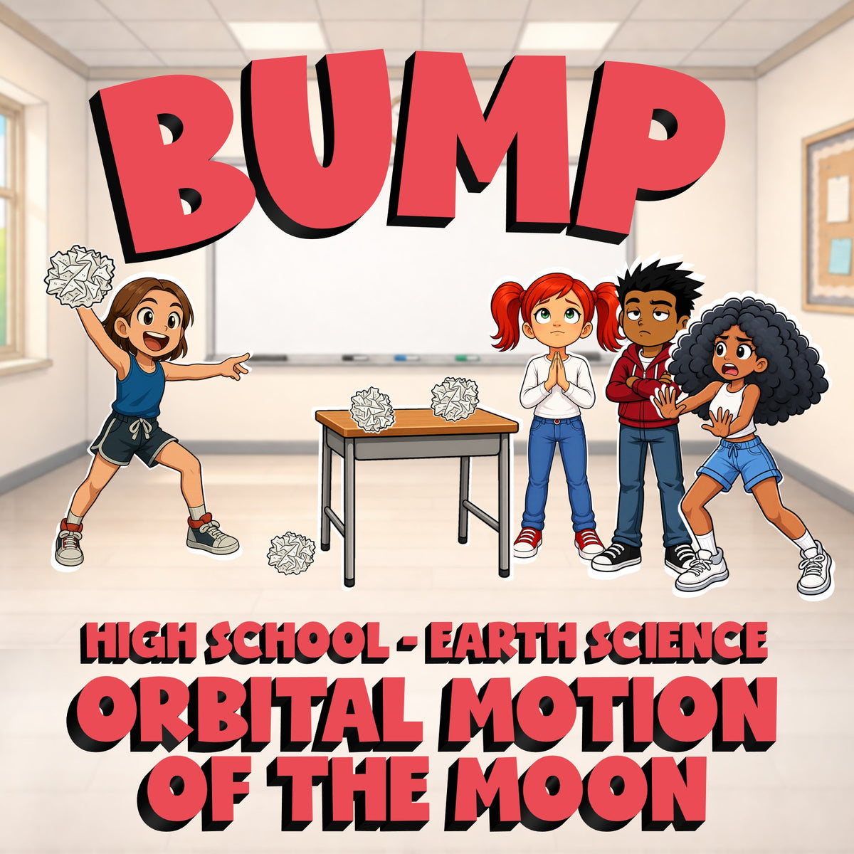 Orbital Motion of the Moon BUMP Game - No Prep Earth Science Review Activity
