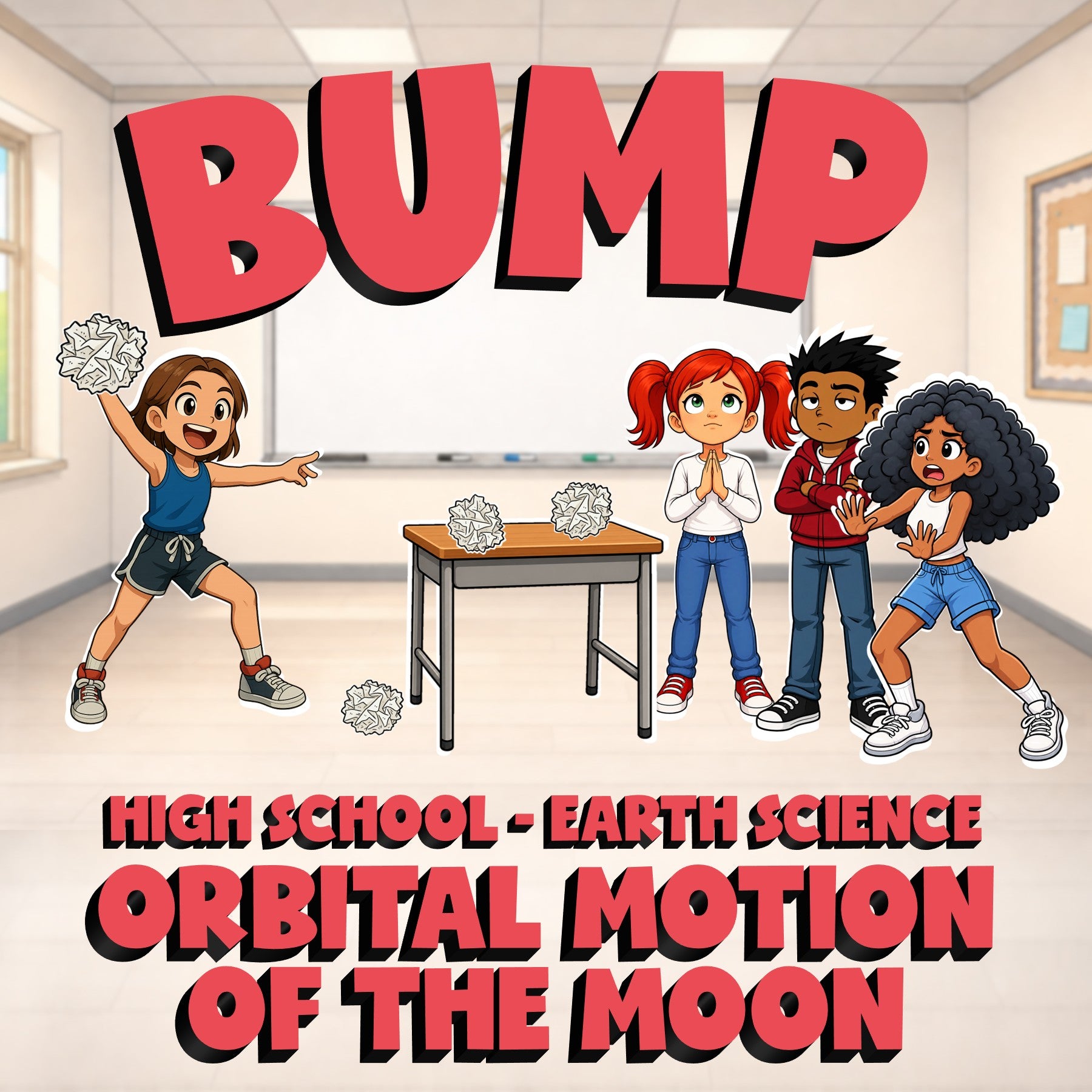 Orbital Motion of the Moon BUMP Game - No Prep Earth Science Review Activity