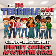 Identify Correct Apostrophe Usage BIG TERRIBLE GAME - No Prep Grade 6 ELA Review